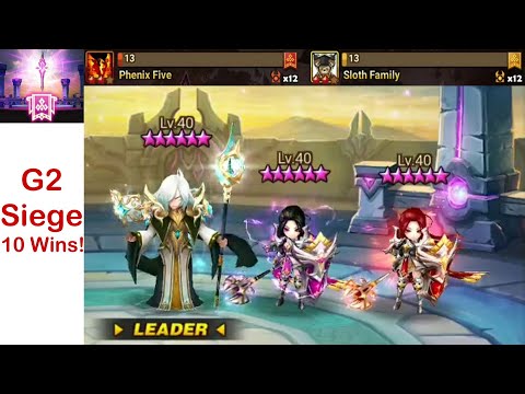 G2 Siege: Rebel_Alliance v Phenix Five v Sloth Family - Interesting Geldnir Defense - Summoners War