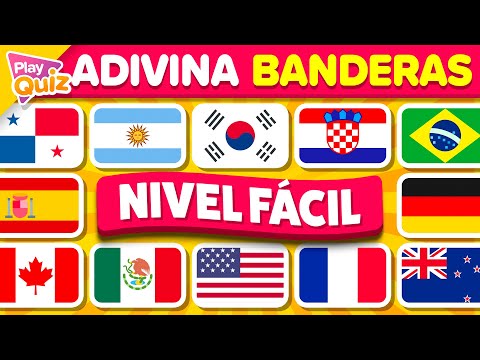 ¿Cuántas Banderas Conoces? 🌍 Nivel Fácil 🤓 | Adivina el País | Play Quiz de Banderas