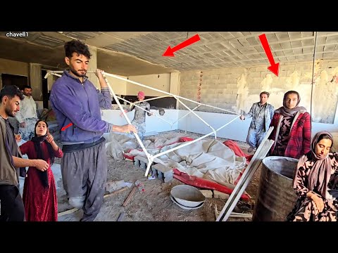 Tahereh's battle with life: Destroying the tent / time struggle for love again * End of plastering