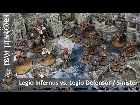 Legio Infernus vs. Legio Defensor/Sinister - 1850 Points Adeptus Titanicus Battlereport [german./HD]