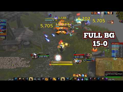 15-0 Full BG Fire Mage (Top DMG) Solo PvP CATA CLASSIC