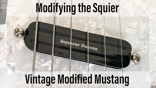 Video thumbnail for Modifying the Squier VM Mustang | Part 2: Installing a single coil sized humbucker by alexrcowan