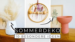 Die 10 schönsten Dekoideen für den Sommer | DIY Sonnenspiegel, Vase & Palmblätter aus Papier