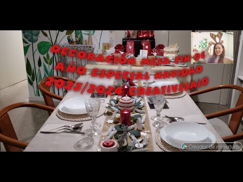 Decoración Mesa Fin de AñoEspecial Navidad 2023/2024. #creativesalo #navidad #parati #especial
