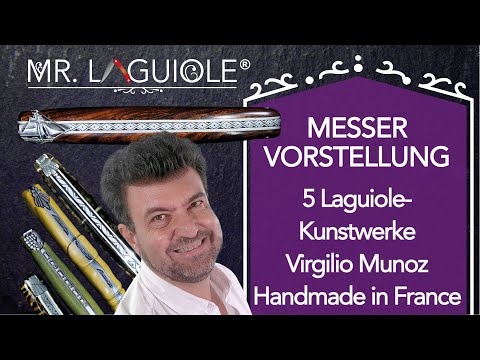 5 Laguiole-Taschenmesser von Virgilio Munoz, Handmade in France