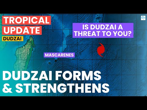 Tropical Cyclone Dudzai: Intensifying East of Mauritius, Réunion & Rodrigues...