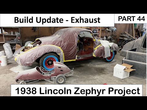 1938 Zephyr Part 44 - Prepping Exhaust, Fixing a Clock, Engine runs in place with JB Donaldson.