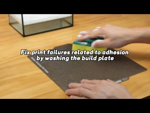 Part of a video titled Fix print failures related to adhesion by washing the build plate - YouTube