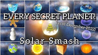 How to UNLOCK EVERY SECRET PLANET in SOLAR SMASH (As of December, 2022) | Gavalexy