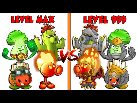 Every Plant LEVEL 1 vs MAX LEVEL vs LEVEL 999 - PvZ 2 Plant Vs Plant