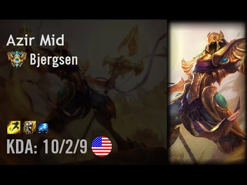 Azir Mid vs Fizz - Bjergsen - NA Challenger Patch 6.7