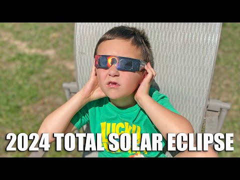 Kaden watches the "Total Solar Eclipse" of 4-8-24 from Southern Illinois