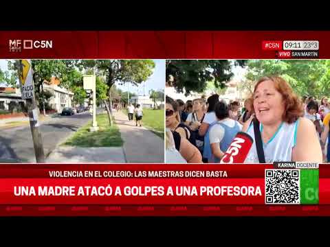 VIOLENCIA en la ESCUELA: PROTESTA en SAN MARTÍN por una DOCENTE AGREDIDA