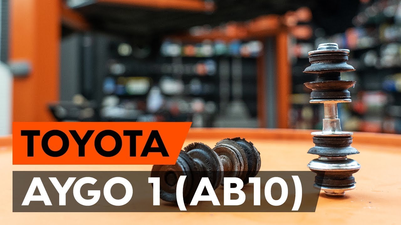 Jak wymienić łącznik stabilizatora przód w Toyota Aygo AB1 - poradnik naprawy