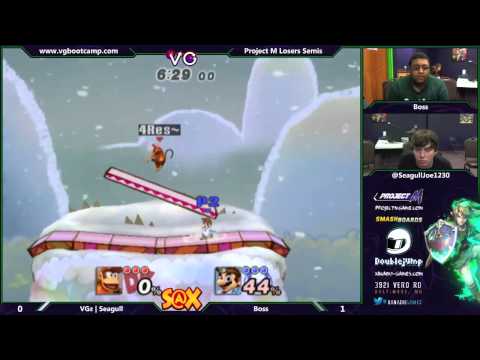 S@X 9/30/14 - Seagull Joe (Diddy Kong) vs Boss (Mario) - Project M Losers Semis - Smash PM