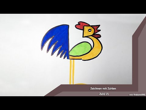 Zeichnen zeichnen war noch nie so einfach - Kinderleicht einen Hahn zeichnen