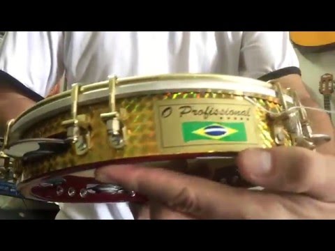 Pandeiro 10" 202 D3  dourado 3T O Profissional