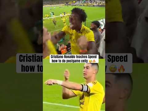 Speed leading the celebration with Ronaldo ❤️ (via @IShowSpeed)