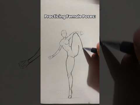 Practicing Female Poses: #shorts