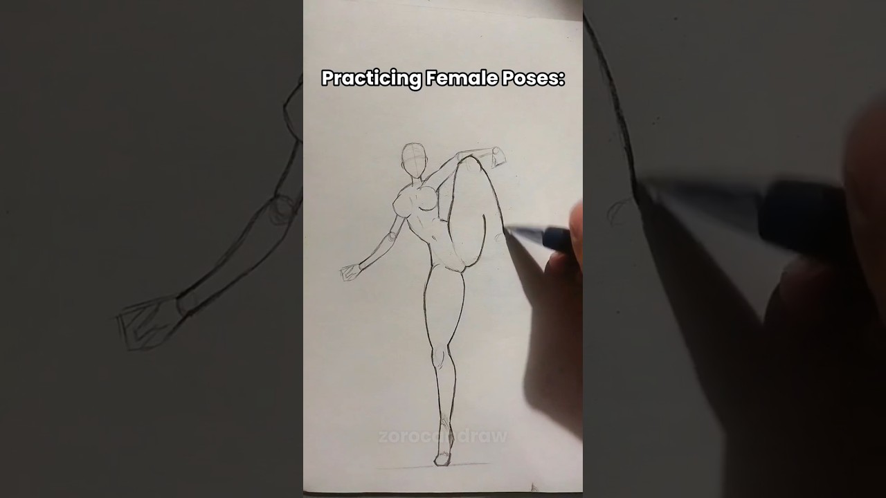 Practicing Female Poses: #shorts