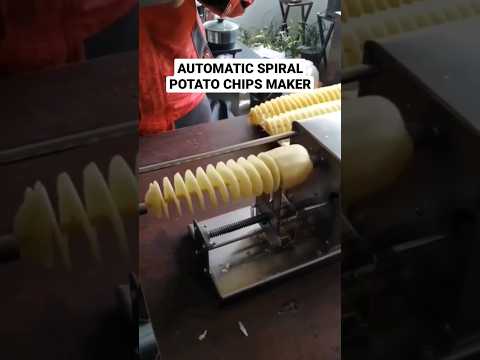 Spiral Potatoes processing Machine #potatoes  #spiralpotato #automatic #chips #fries #shorts