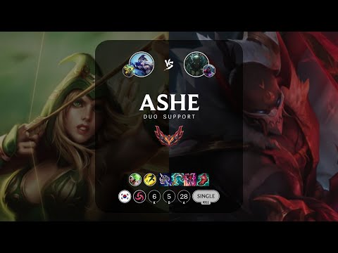 Ashe Support vs Pyke - KR Grandmaster Patch 13.5