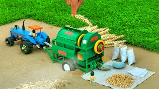 Diy tractor making bulldozer repair train railway | make roads to help farmers | DIY concrete mixer