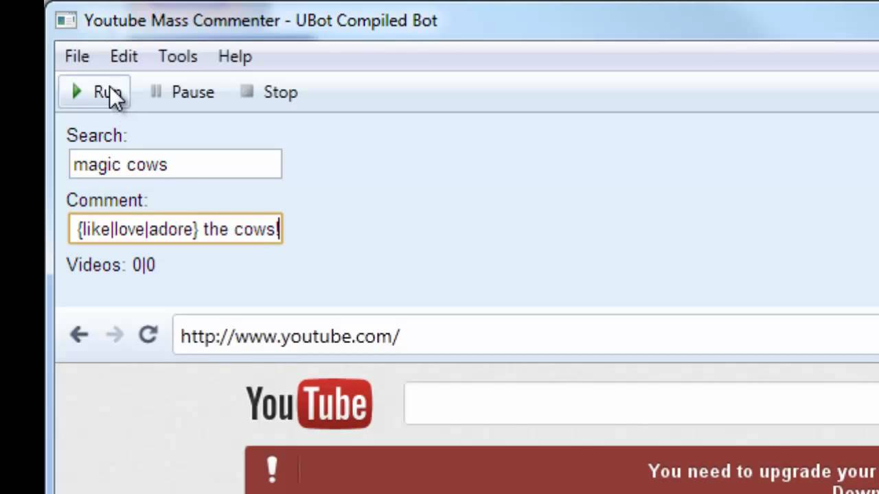 FREE Youtube Mass Commenter Bot