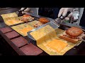딱지토스트 So Creative! Amazing Folding Ham Cheese Egg Toast - Korean street food
