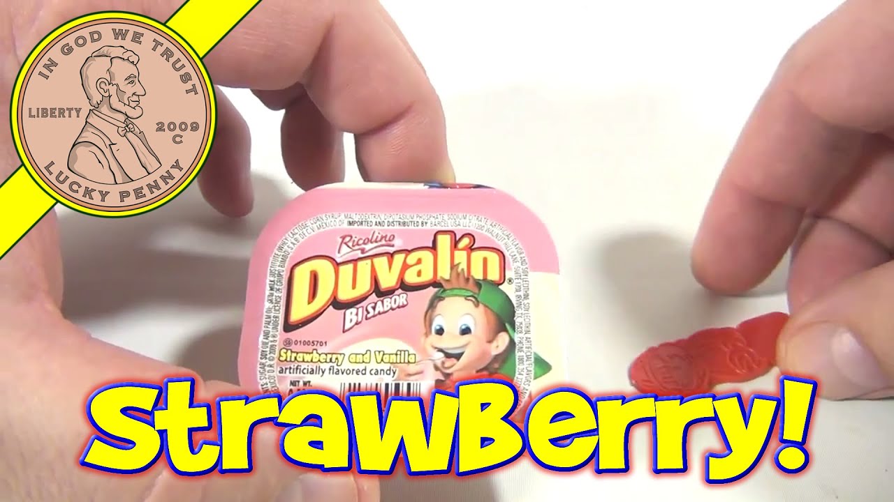Duvalin Bi Sabor Ricolina - Strawberry and Vanilla Flavor - Mexican Candy Tasting