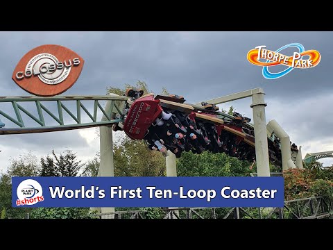 The World's First Ten-Loop Coaster - Colossus at Thorpe Park #Shorts