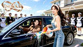 Girl Splashes Her Cheating Ex’s Car… She Hits the CEO’s Luxury Car, and He’s Fascinated by Her!