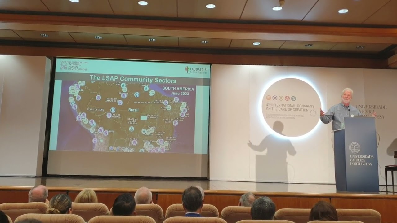 John Mundell presents Laudato Si Action Platform at WYD 2023 conference on Care for the creation