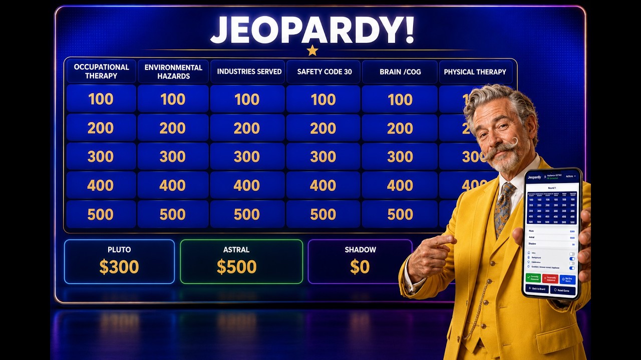 How to host a Jeopardy-style game video