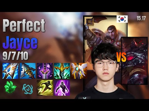 Perfect Top Jayce vs Sion lol KR solo rank Full Game 15.17 | 퍼펙트 제이스 vs 사이온