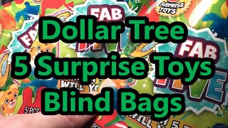 Green Fab Five Dollar Tree 5 Surprise Toy Blind Bag Review