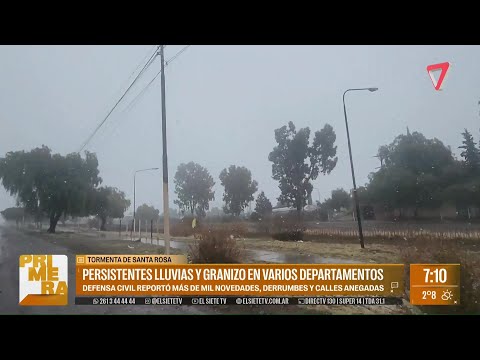 TORMENTA de Santa Rosa en Mendoza: lluvia, granizo y nieve en varios departamentos