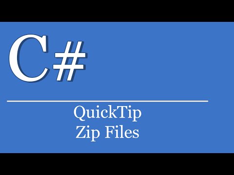 QuickTip #143 - C# Tutorial - Create Zip Files | Visual Studio | .NET