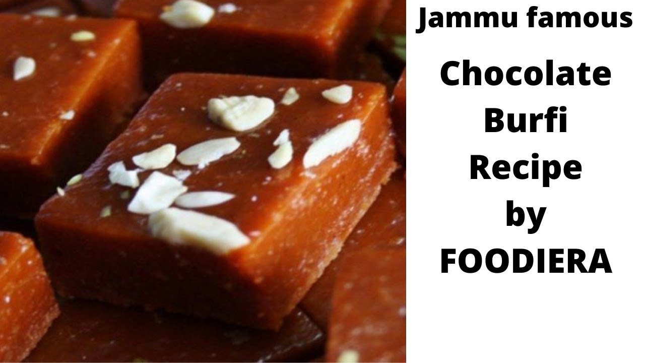 JAMMU FAMOUS CHOCOLATE BURFI | how to make jammu chocolate at home | jammu chocolate recipe