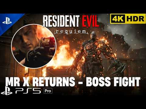 Mr. X Returns… Resident Evil 9 Requiem Boss Fight (Full Fight)