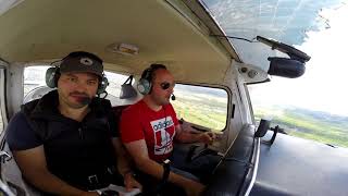 Vuelo de navegación desde Morón hasta la Isla Martín García con audio ATC