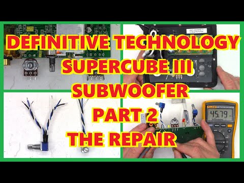 PART 2 - POWERFIELD DEFINITIVE TECHNOLOGY SUPERCUBE III NO AUDIO REPAIR SUPERCUBE 3