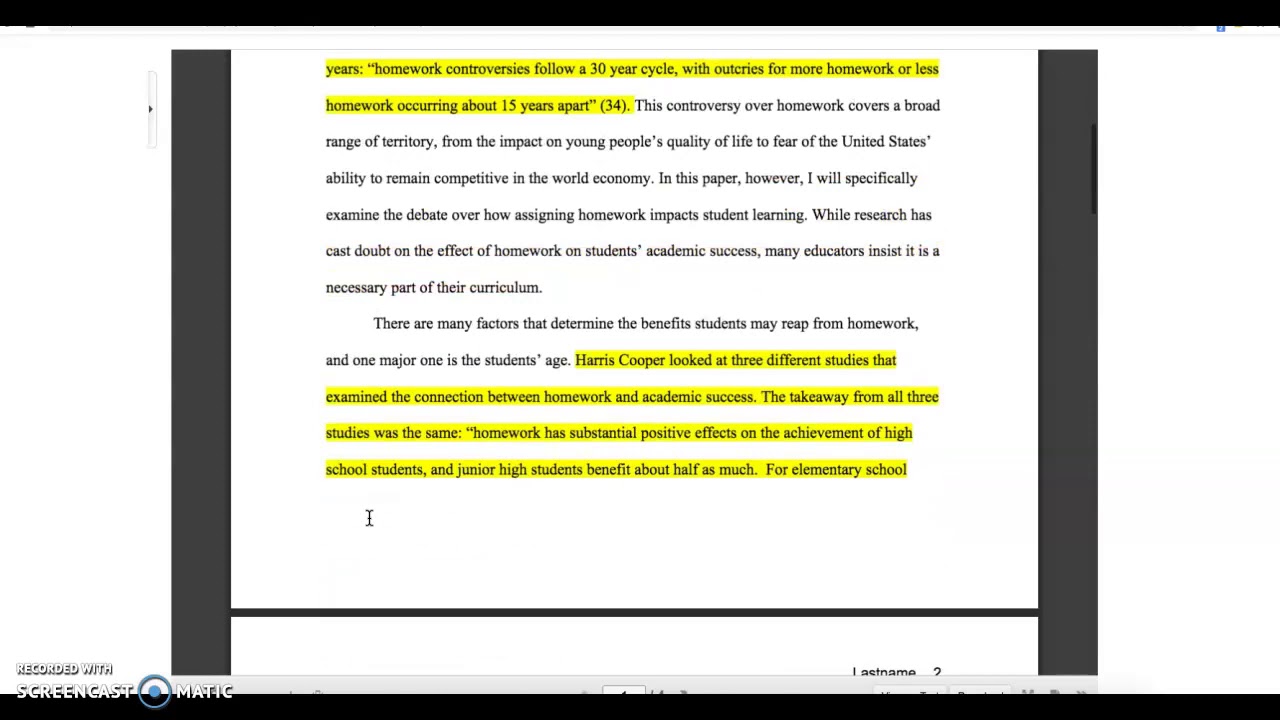 Sample exploratory essay: source use and organization