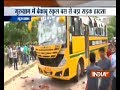 Public goes violent after school bus mows down a couple in Gurugram