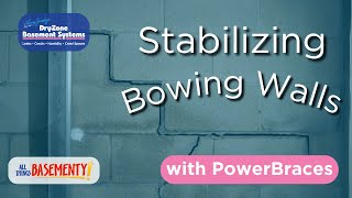 Watch video: PowerBraces: Stabilizing a Bowing Wall