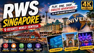 Resorts World Sentosa Singapore 🇸🇬 | 4K Walking Tour | Universal Studios, S.E.A.