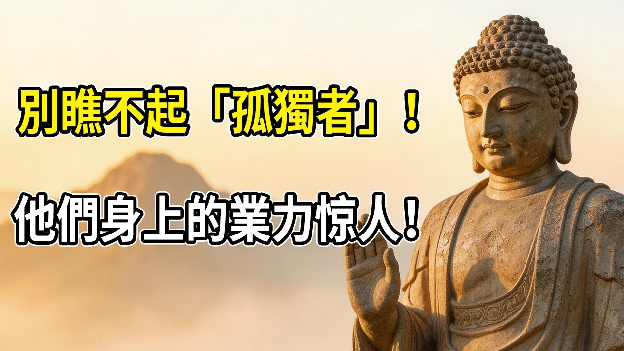 越为孤僻的人，前世的靈魂境界越高！佛經深層剖析獨行者的因果密碼，看懂的都得大自在于心#佛學語錄 #孤獨为金 #因果業力 #觉察 #人生哲理 #靈魂升華 #修行