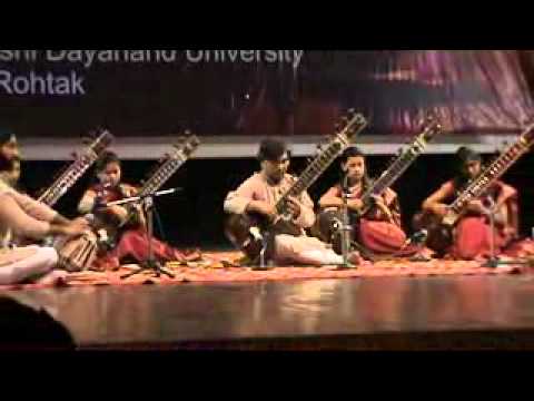 Sitar Orchestra - Raag Bahar Conducted By Dr. Ravi Sharma Asso. Prof. deptt.of music M.D.U Rohtak