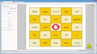 Creating Sight Words Bingo Cards