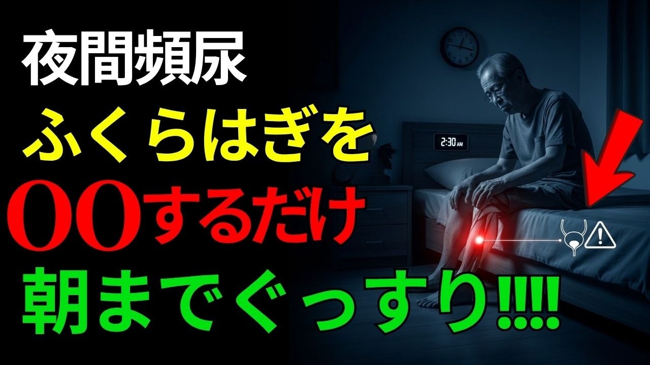 知らないと損する！夜間頻尿・尿漏れを改善する最も効果的な方法｜80代・90代でもぐっすり眠れる人の共通点とは？ふくらはぎは「第二の膀胱」？〇〇で改善する秘密を医師が解説 | 高齢者の健康